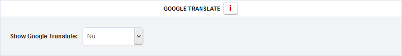 Manage Google Translate Option