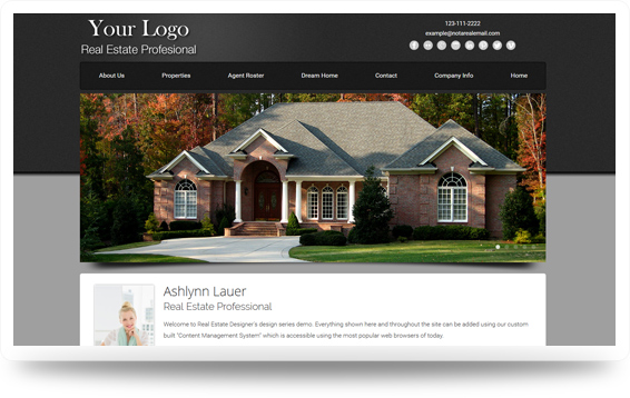 Real Estate Advantage-Grey Website Template Design Preview - Click to View