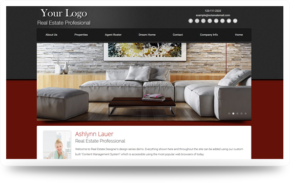 Real Estate Advantage-Maroon Website Template Design Preview - Click to View