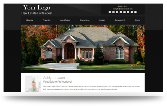 Real Estate Authentic-Dark-Grey Website Template Design Preview - Click to View