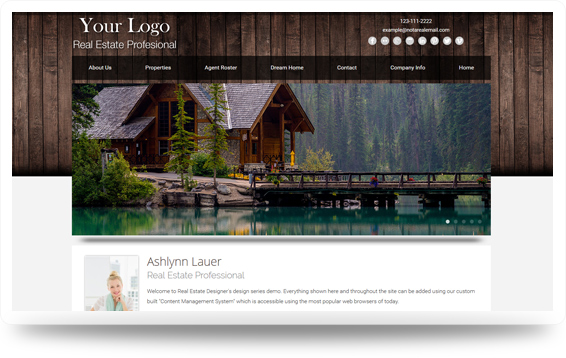 Real Estate Cabin-Natural Website Template Design Preview - Click to View