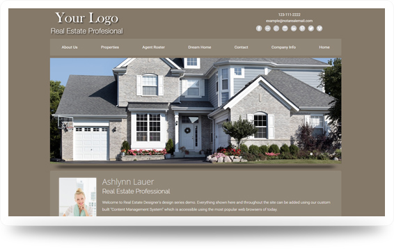 Real Estate Clean-Natural Website Template Design Preview - Click to View