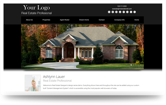Real Estate Enchanted-Grey Website Template Design Preview - Click to View