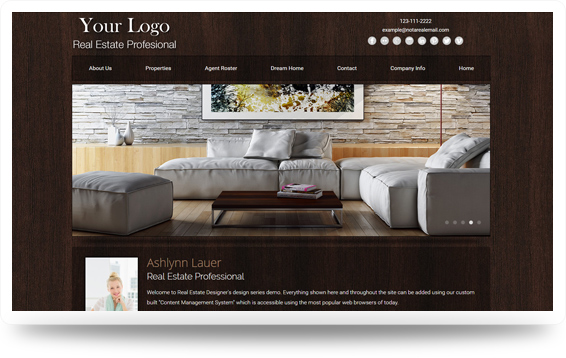 Real Estate Woodspiration-Medium Website Template Design Preview - Click to View