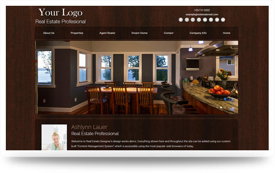 Real Estate Woodspiration-Strong Website Template Design Preview - Click to View