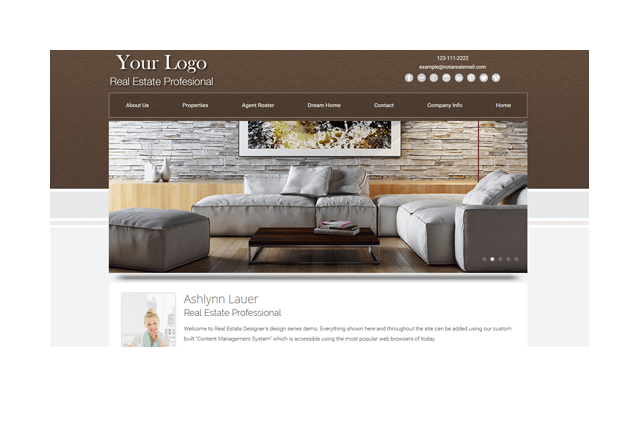 Backsplash Series Real Estate Website Template