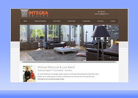 Real Estate Designer Client Website Example