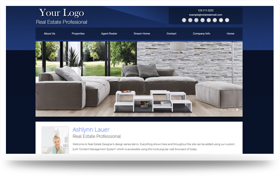 Real Estate Website Template Design Preview - Click to View