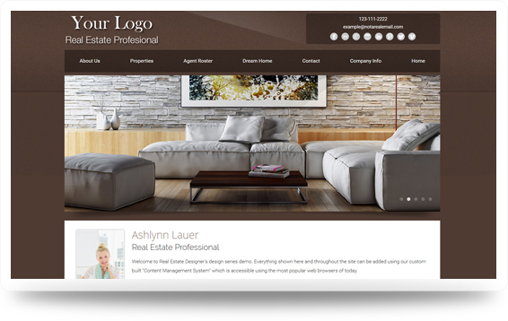Real Estate Website Template Design Preview - Click to View