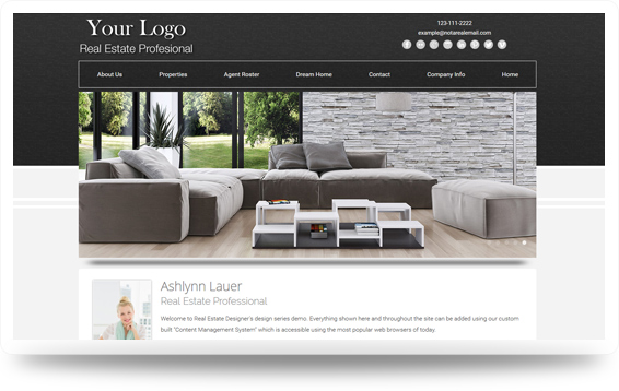 Real Estate Website Template Design Preview - Click to View