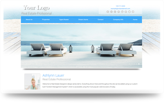 Real Estate Website Template Design Preview - Click to View