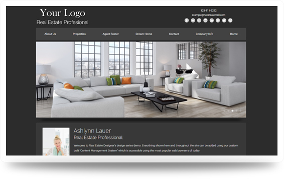 Real Estate Website Template Design Preview - Click to View