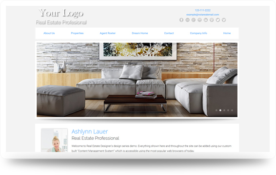 Real Estate Website Template Design Preview - Click to View