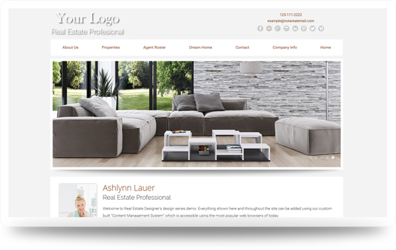 Real Estate Website Template Design Preview - Click to View