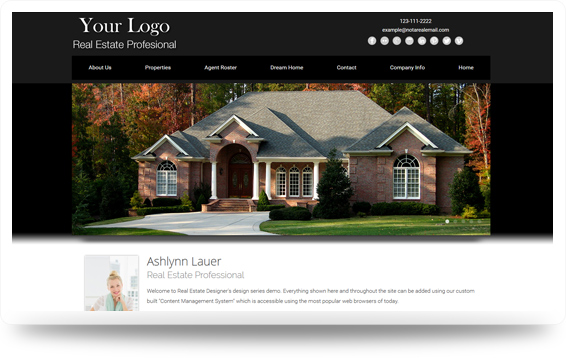 Real Estate Website Template Design Preview - Click to View