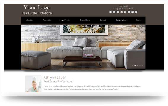 Real Estate Website Template Design Preview - Click to View