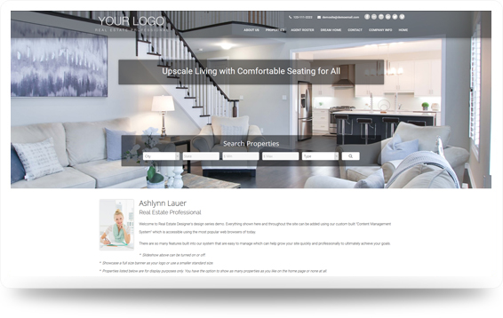 Real Estate Website Template Design Preview - Click to View