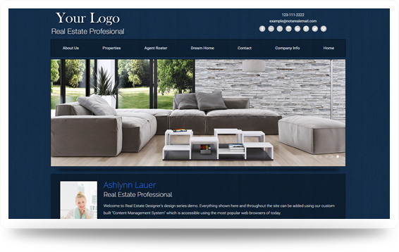 Real Estate Website Template Design Preview - Click to View